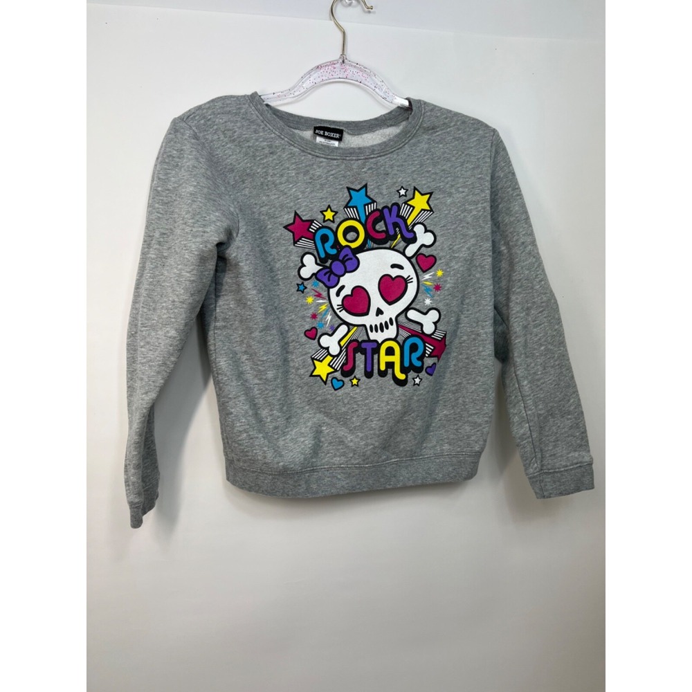 JOE BOXER Girls Gray Long Sleeve‎ Sweatshirt Size Large Size 10-12 "Rock Star"